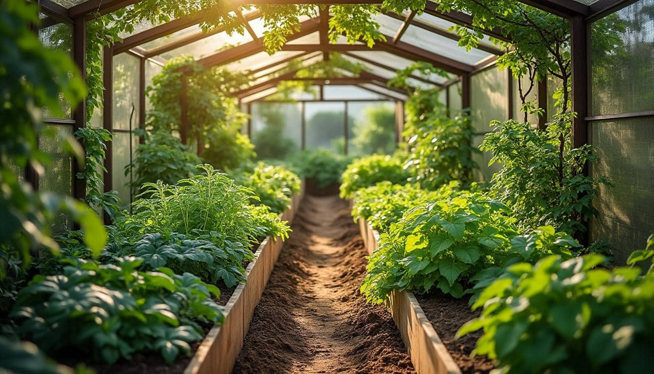 Illustration: Organisation de l’espace intérieur de la serre pour un rendement optimal