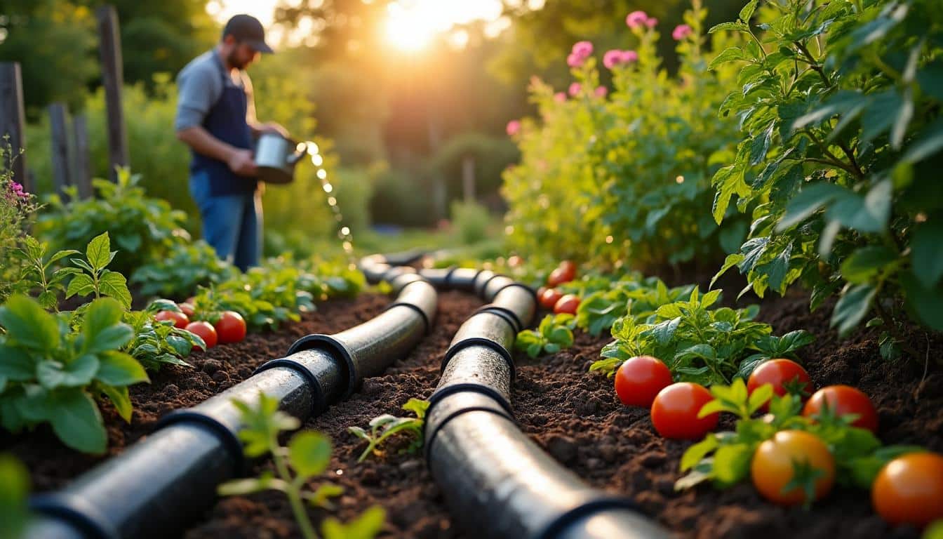 Illustration: Les avantages de l’arrosage par goutte à goutte pour le jardinage durable