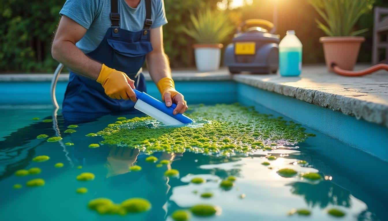 Illustration: Identifier les causes d’une eau verte dans la piscine