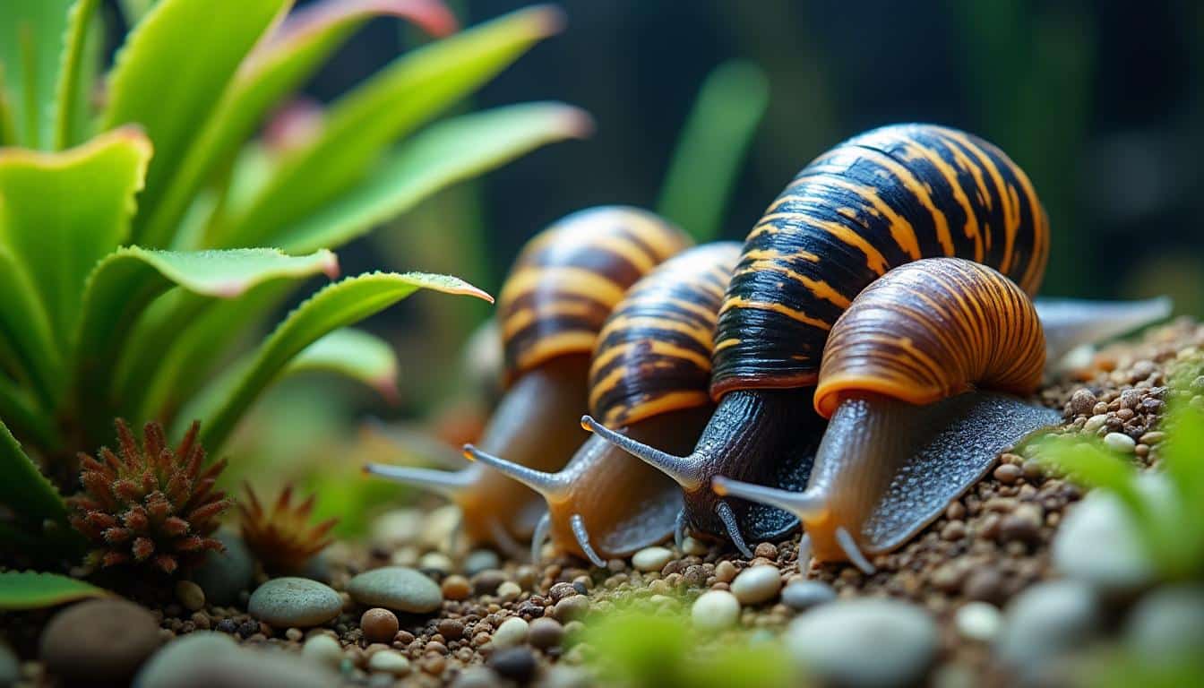 Illustration: Les principales espèces d’escargots nettoyeurs à connaître pour son aquarium