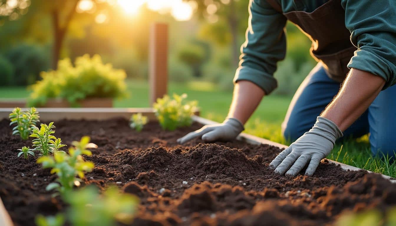 Illustration: Préparation du terrain avant le montage de la serre de jardin