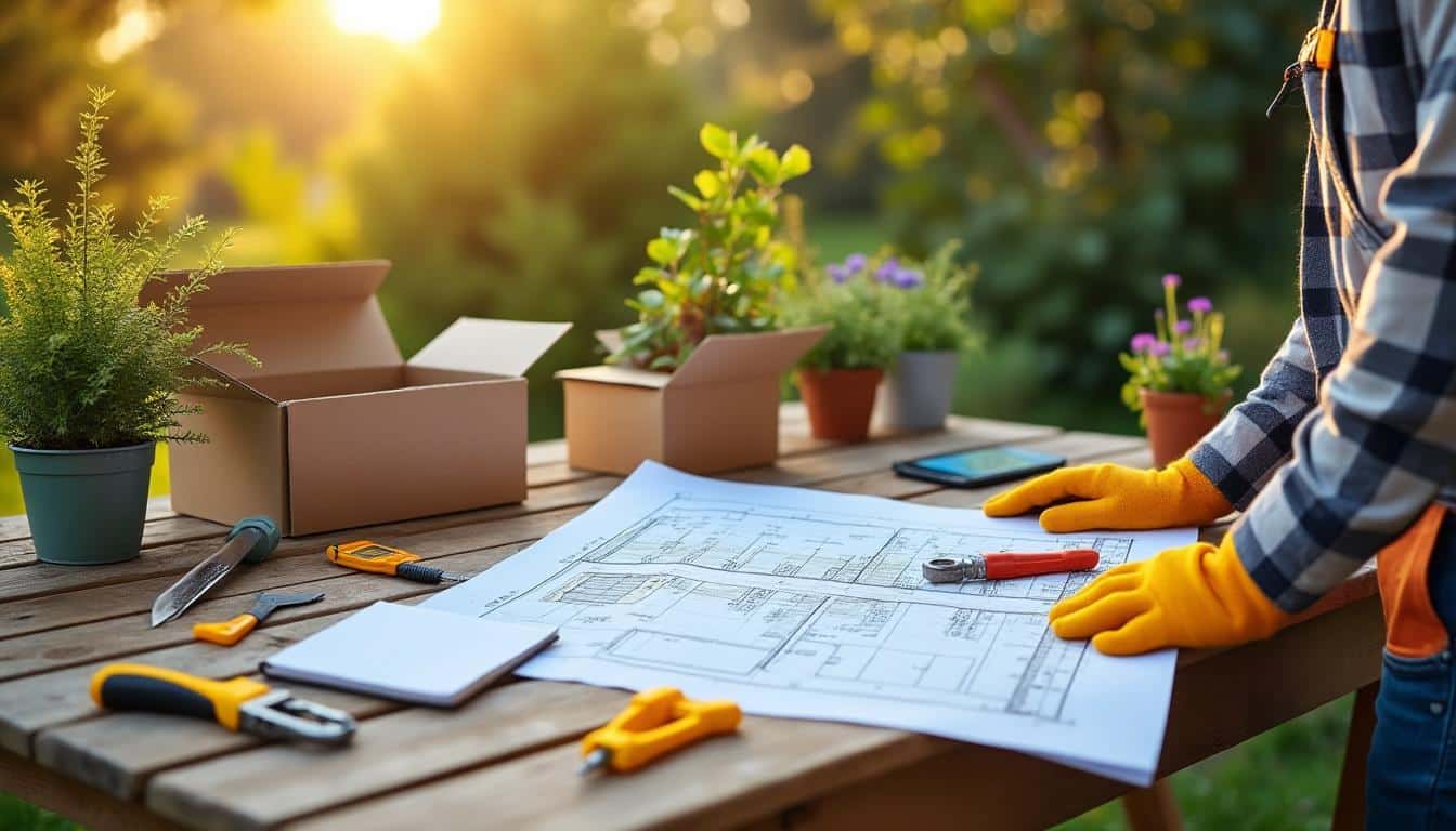 Illustration: Préparation du projet de montage d’une serre de jardin