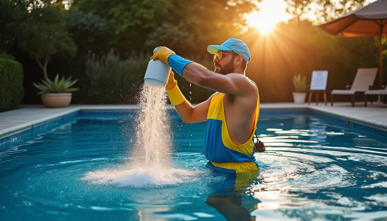 Illustration: Définition et principes du traitement choc au chlore pour piscine