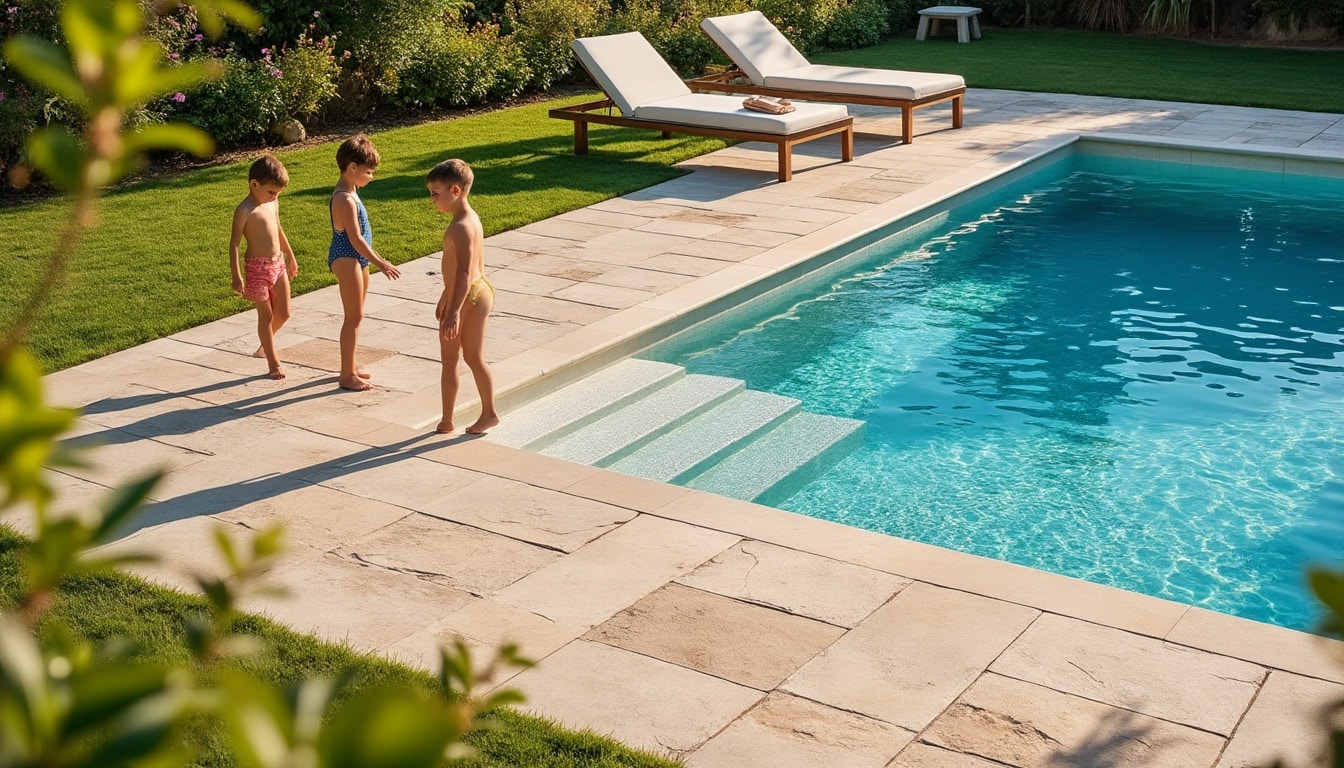 Illustration: Définition et atouts du dallage autour d’une piscine