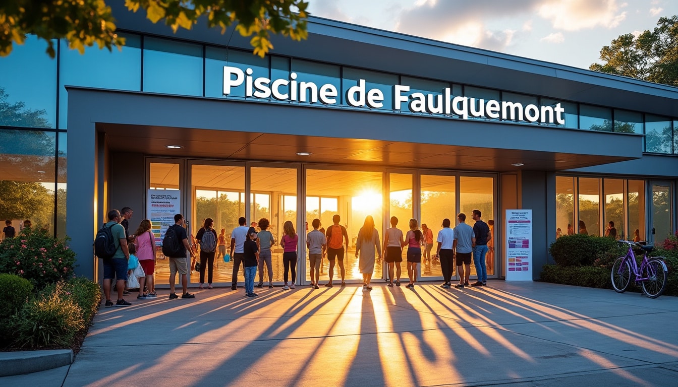 Illustration: Présentation et accès à la piscine de Faulquemont