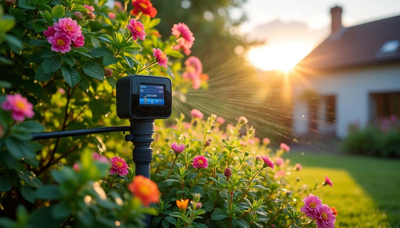 Illustration: Pourquoi adopter un programmateur de pluie pour l’arrosage des massifs en été ?