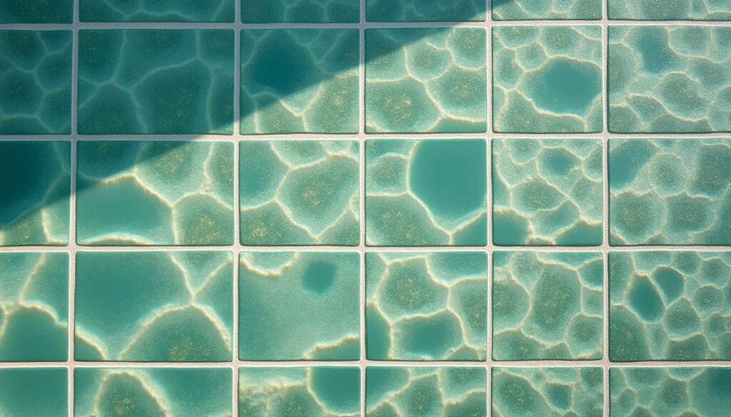 Éliminer les algues moutarde sur le sol carrelé de sa piscine