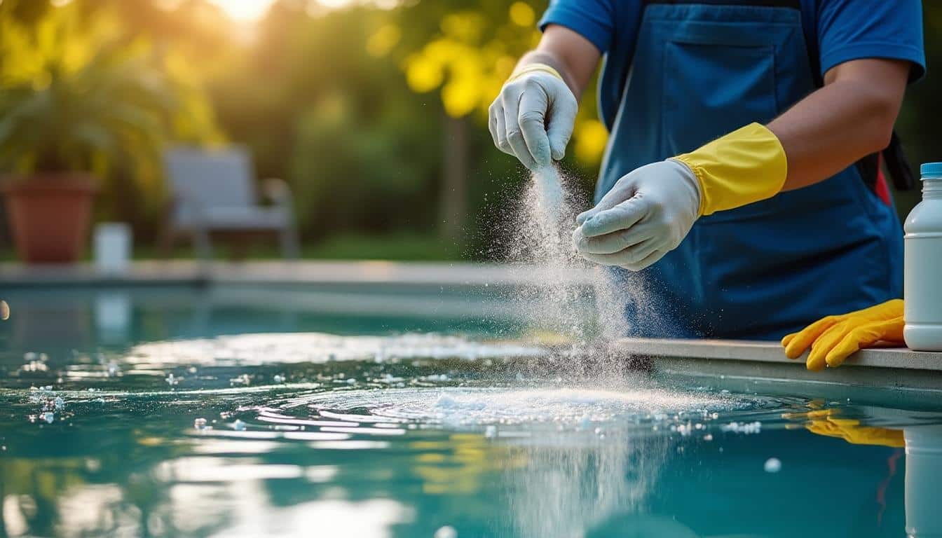 Illustration: Comprendre le rôle du chlore choc dans le traitement de la piscine