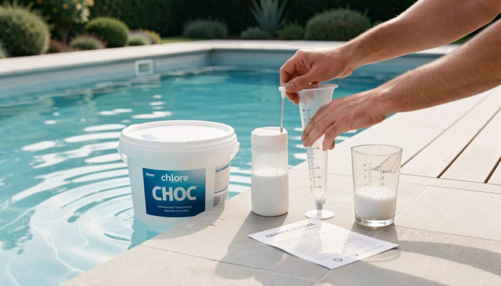 Dosage du chlore choc par m³ pour traiter la piscine