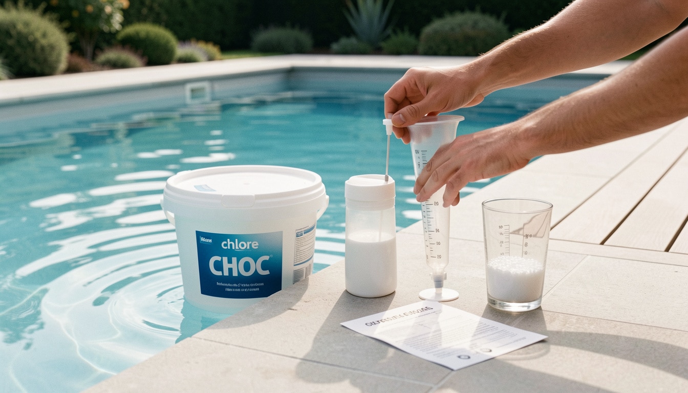 Dosage du chlore choc par m³ pour traiter la piscine