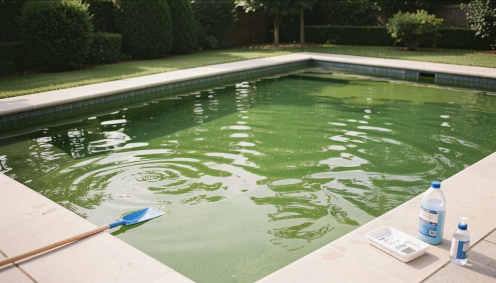 Eau verte dans une piscine : est-ce dangereux ?