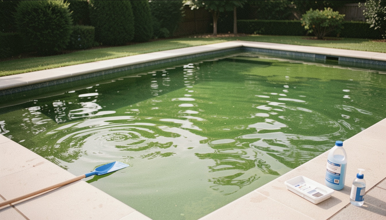 Eau verte dans une piscine : est-ce dangereux ?
